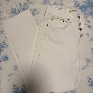 GRLFRND White Straight Jeans